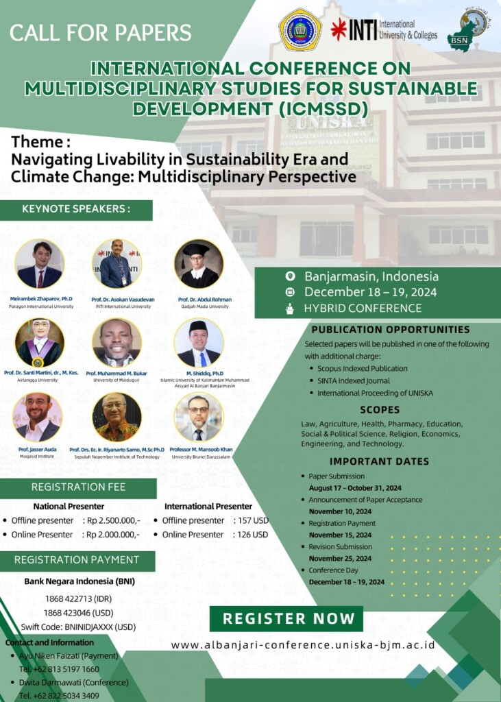 International Conference on Multidisciplinary Studies for Sustainable Development (ICMSSD)